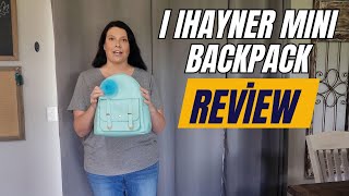 I IHAYNER Mini Backpack Purse Review 🎒  3PCS Fashion Backpack with Pompom for Teen Girls [upl. by Darwin]