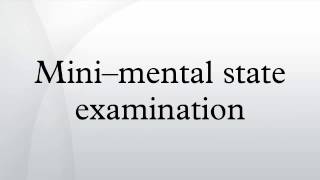 Mini–mental state examination [upl. by Aronel]