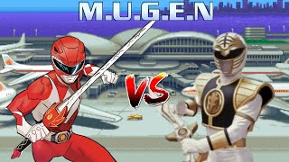 Red Ranger  Tokusatsu  vs White Ranger  Tokusatsu   MIG  Power Rangers Mugen Battle [upl. by Aical]