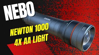 Nebo Newton 1000 Review amp Beam Tests  4x AA Flashlight [upl. by Bracci]