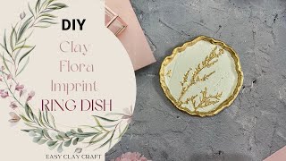 DIY Clay Dish Flora Imprinting Air Dry Clay Dish airdryclaycrafts imprintingflora [upl. by Bratton387]