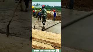 Best working day 1680 Concrete leveling process [upl. by Stanwin]