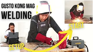 Paano Mag Welding  Setup Testing and Using Gasless Mig Welder [upl. by Esiuqram]