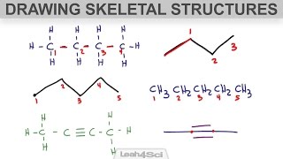 How to Draw Skeletal Structure or BondLine Notation for Organic Molecules [upl. by Scuram]