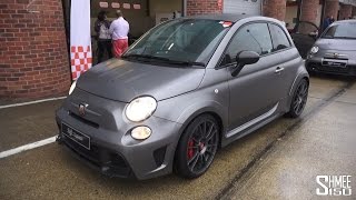 Abarth 695 Biposto  Test Drive at Brands Hatch in the Wet [upl. by Etnuahc480]