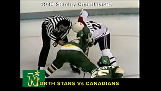 1980 Stanley Cup Playoffs Minnesota North Stars vs Monteal Canadians [upl. by Gyimah]