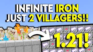 BEST INFINITE IRON FARM 121 Minecraft Bedrock  MCPEXboxPS4Nintendo SwitchWindows 10 [upl. by Witherspoon]