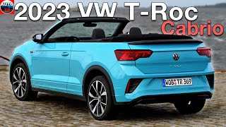 NEW 2023 Volkswagen TRoc Cabriolet  Overview REVIEW Teal Blue [upl. by Eelsel]