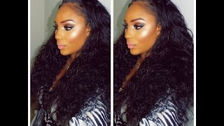 Frontal Lace Wig with hair from Dhair BoutiqueNO GLUE [upl. by Latsyrd]