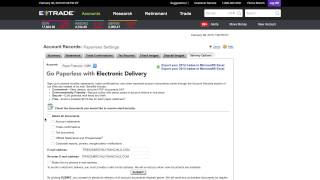 How to make your etrade account paperless2mins [upl. by Yenttirb]