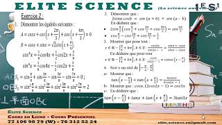 1ES1MATHS Démonstrations de fous en trigonométrie part 2 🤯😵 [upl. by Bunder]