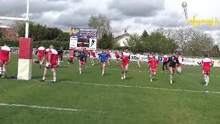 Échauffement et chant de Lannemezan après leur victoire sur Nafarroa Rugby [upl. by Dnalevets]