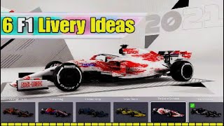 6 Original F1 2021 Livery Ideas  for MyTeam or Multiplayer part 2 [upl. by Adnopoz]