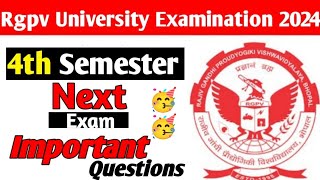 Rgpv 4th semester important questions 🥳 Rgpv exam 2024 [upl. by Eniladam270]