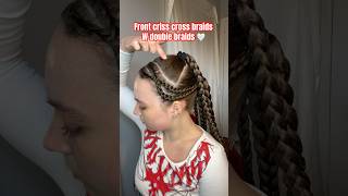 Criss cross braids hairstyle fyp explore hairstyle hairtutorial braids cutehairstyle haircare [upl. by Ut974]