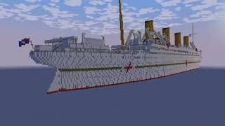 Minecraft BRITANNIC sinking animation [upl. by Liva169]