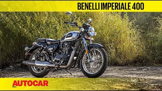 Benelli Imperiale 400 Walkaround and Exhaust Sound  First Look  Autocar India [upl. by Aihseuqal374]