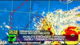 Words Strongest Typhoon Swirls Towards Philippines [upl. by Arata]