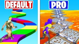 PRO vs DEFAULT Deathrun CHALLENGE Fortnite Creative Gamemode [upl. by Pang]