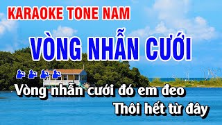 Vòng Nhẫn Cưới Karaoke Nhạc Sống Tone Nam  Kim Chi Karaoke [upl. by Neerak936]