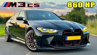 860HP BMW M3 CS  331KMH  206MPH REVIEW on AUTOBAHN [upl. by Bovill]