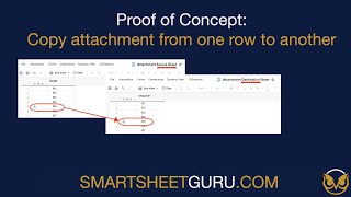 Smartsheet Copy Attachments to Another Sheet or From One Row to Another [upl. by Ititrefen]