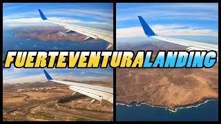 Fuerteventura Landing  Landing at Fuerteventura Airport  Canary Islands  Spain 4k [upl. by Laehpar405]