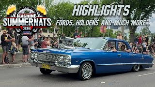 Summernats 36 city cruise highlights 2024 [upl. by Ailedamla]