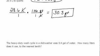 Converting Liters to Quarts 75 [upl. by Winser66]