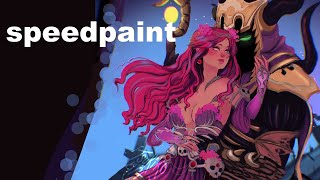 Hades and Persephone  Speedpaint  Smite fanart [upl. by Aguste]