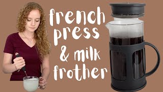 Demonstration Of The French Press amp Milk Boss Frother Set From Zulay Kitchen [upl. by Nnyleahs]