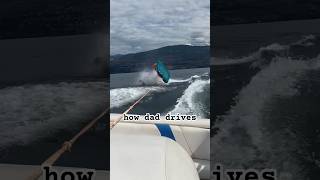 How mom drives vs how dad drives the boat boat tubing ￼ [upl. by Akinhoj]