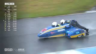 British Sidecar Championship 2024 Round 3 Knockhill  Race 2 [upl. by Arahahs]