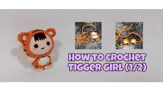 153  Tigger Girl Amigurumi 12 How to crochet dolls Amigurumi  MJCrochetCreation [upl. by Blau]