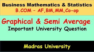 Graphical amp semi average  Important university question Business Mathematics amp Statistics [upl. by Range]