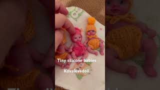 Tiny silicone babies by Kovalevadoll made to order silconebaby madetoorder reborn miniature [upl. by Eckmann100]