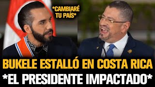 BUKELE ESTALLÓ EN COSTA RICA Y DEJÓ IMPACTADO AL PRESIDENTE [upl. by Miarfe68]