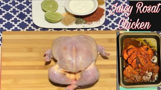 Juicy ROAST CHICKEN RECIPE  How To bake A Whole chicken Easy [upl. by Leonardo435]