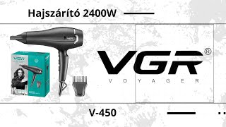 VGR Prof Hajszárító Professional Salon Hair Dryer 20002400W V450 [upl. by Thapa]