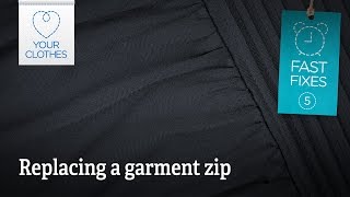 Fast fixes replacing an invisible zip in a skirt [upl. by Eiuqnimod]