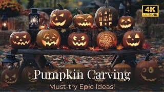 Creative Pumpkin Carving Ideas for Halloween 🎃  MustTry Easy amp Fun Designs [upl. by Liv311]