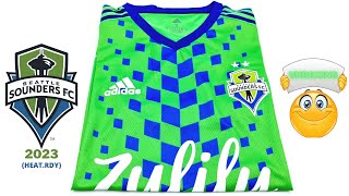 Seattle Sounders FC jersey HOME kit 2223 HEATRDY Unboxing amp Review  ASMR [upl. by Ray27]