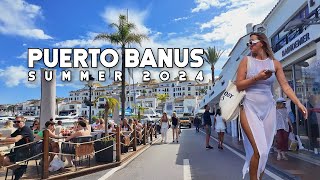 Puerto Banus Marbella Spain Luxurious Vibes Summer 2024 June Update Costa del Sol  Málaga 4K [upl. by Ajnin]