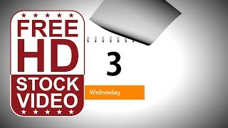 Free Stock Videos  7 days calendar animation [upl. by Enitsyrhc]