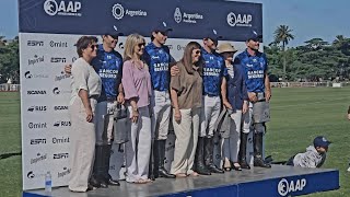 Abierto de Polo de Palermo 2024 La Dolfina 21  La Zeta 7 presentacion equipos y podio [upl. by Ztnarf]