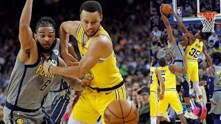 Durant Stuffs Turners Dunk Warriors Dominate Pacers 201819 NBA Season [upl. by Anwaf]