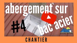 abergement cheminée en zinc sur bac acier 4 [upl. by Akyeluz]