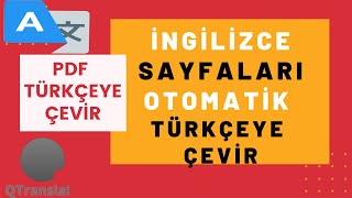 İngilizce SİTE MAKALE PDF Otomatik Türkçeye Çevirme [upl. by Avigdor989]