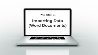 Importing data  Word documents NVivo 12 for Mac [upl. by Akoyin]