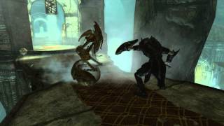 Skyrim  Falmer Warmonger VS Dwarven Sphere Master [upl. by Keeley937]